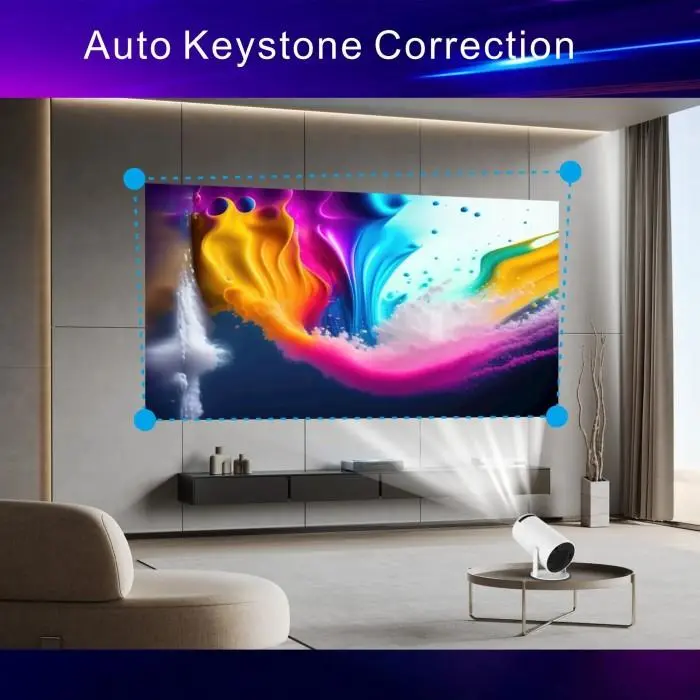 Smart HY300-A RAM 2/16 GB Projector 4K HD Android Dual WIFI 6.0 6000 Lumens Bluetooth 5