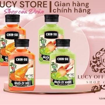  ￼Xốt Muối Ớt Xanh - Xốt Muối Ớt Đỏ Chin-Su Chai 200Gr 