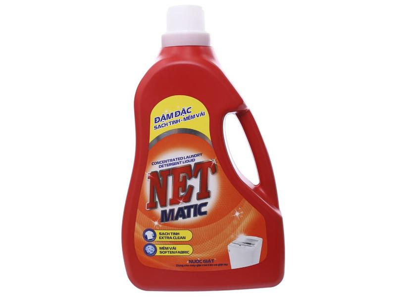 Nước giặt NET Matic đậm đặc 3.3kg - Làm sạch vết bẩn cứng đầu hiệu quả Làm Sạch Giặt Xả