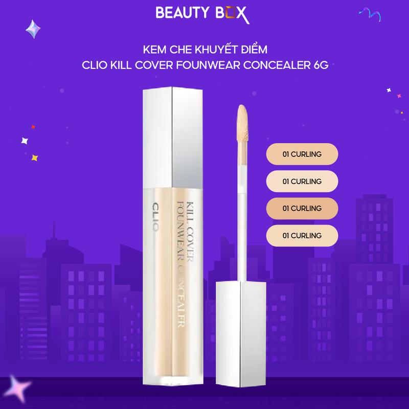 Kem Che Khuyết Điểm Clio Kill Cover Founwear Concealer 6g - Women Cosmetic