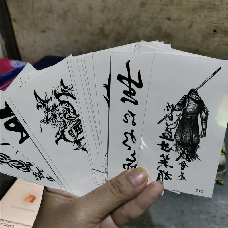 Isi 30 pcs tato temporary temporer Stiker Tato cowok Cewek Tatto 0