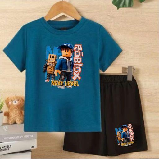 Setelan Anak Motif Roblox NextLevel Kaos Dan Celana Untuk Anak Laki-laki Dan Perempuan Usia 2-12 Tahun Bahan Katun Parsel Bayi
