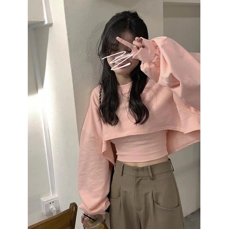 Product Introduction of เสื้อสเวตเตอร์คอกลมแขนยาวผู้หญิงสีทึบ, สไตล์สปอร์ต, แฟชั่นสไตล์ไฮสตรีท, ทรงหลวม, อเนกประสงค์, เสื้อกั๊กสลิง, เหมาะสำหรับฤดูใบไม้ผลิและฤดูร้อน, ปี 2024 2