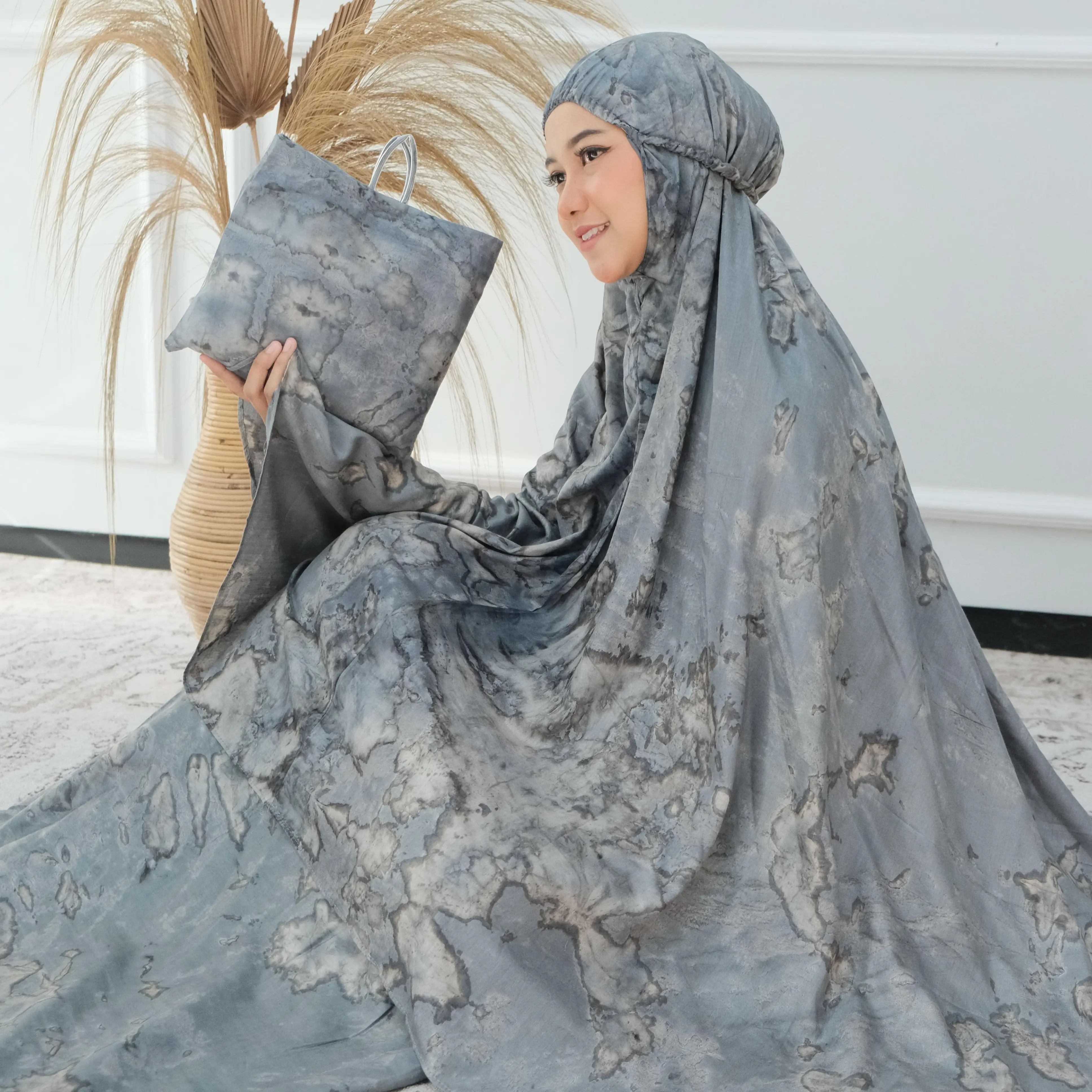 Chandani Mukena dewasa Bali Tie Dye CASSANDRA standart All Over atasan bawahan