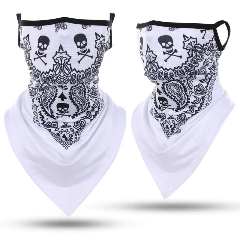 Skull Pattern Face Mask, 1 Count Breathable Neck Gaiter, Boho Style Sports Face Cover for Cycling Motorcycle Fishing Hiking 4