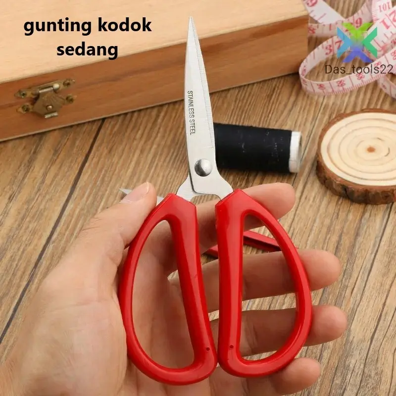 Gunting Kodok SEDANG CRAFT STUDENT sedang gagang merah