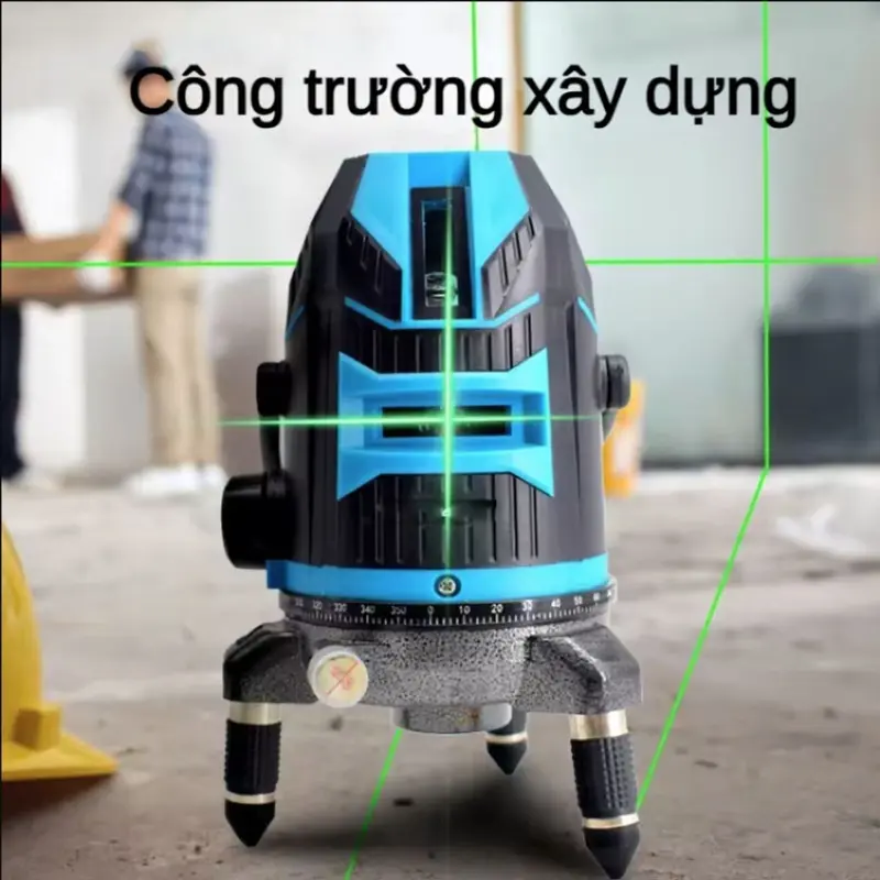 Máy Cân Bằng Laser 2-3 Tia xanh - (Đầu máy + pin + sạc ) không kèm chân ,màu sắc mẫu nhiên 1