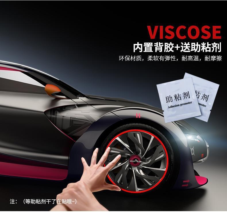 Product Introduction of 2025 Car Electric Car Universal Luminous Wheel Stickers Guard Circle Bumper Strip Car Interior Change Change Interior Design Supplies 5