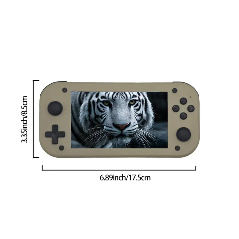 Rechargeable Handheld Game Console, 4.3 Inch IPS Full Fitment HD Screen Game Console, Ideal Home Game Console & Console, Perfect Gift for Boyfriend & Game Lovers, Protective 1