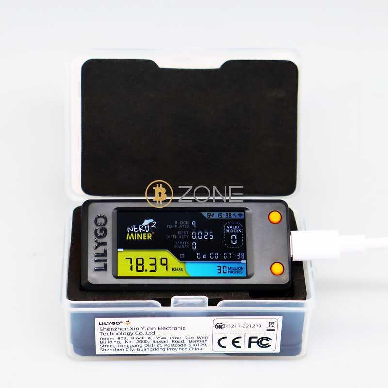 NerdMiner V2 78kh s Hashrate Nerd Bitcoin Original Lilygo Btc Lottery Miner 1
