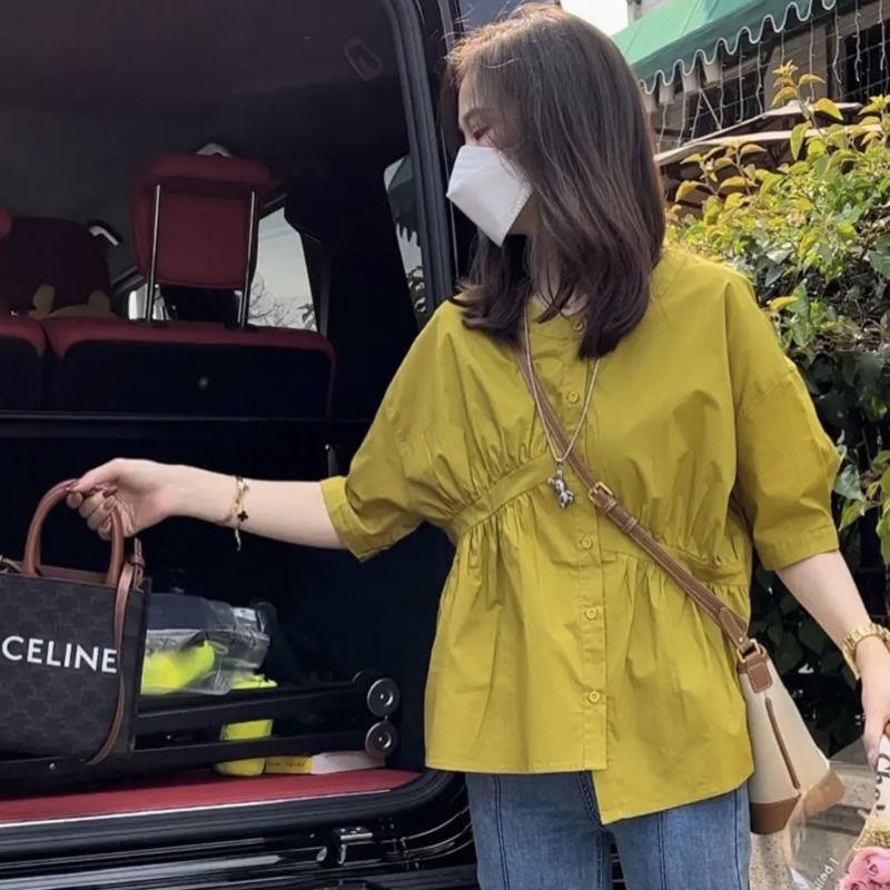 Áo sơ mi bigsize form rộng _ Áo babydoll phong cách hàn quốc AO45