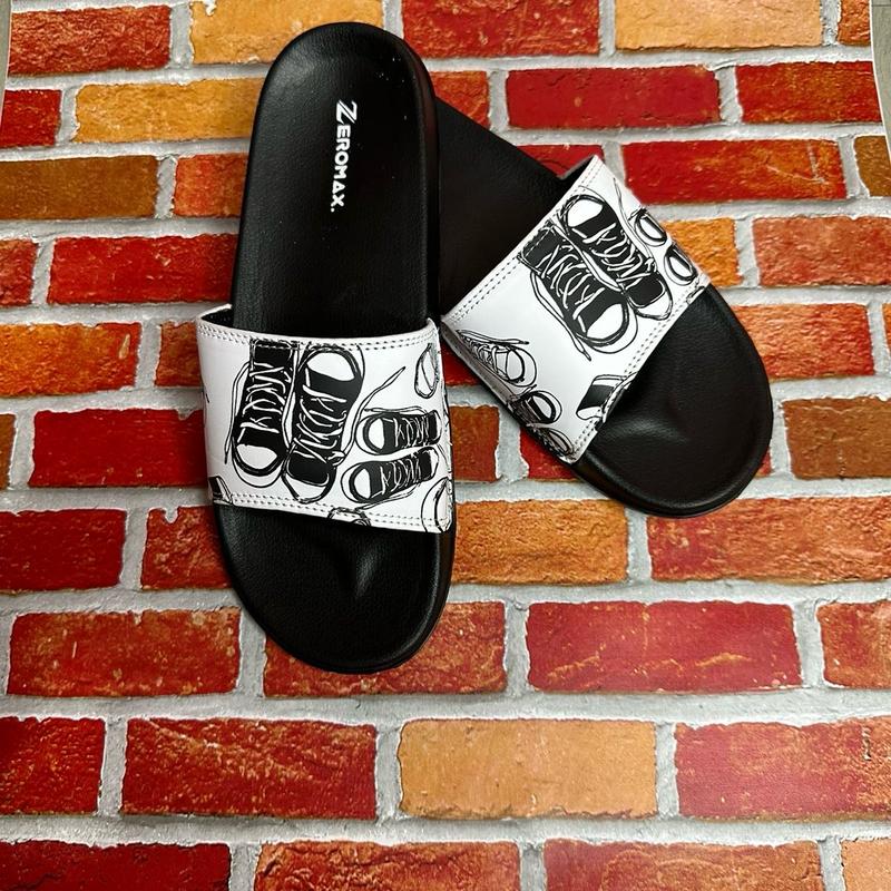 Sandal Slop Pria Wanita Sendal Slide Slippers Shoes Black Selop 2