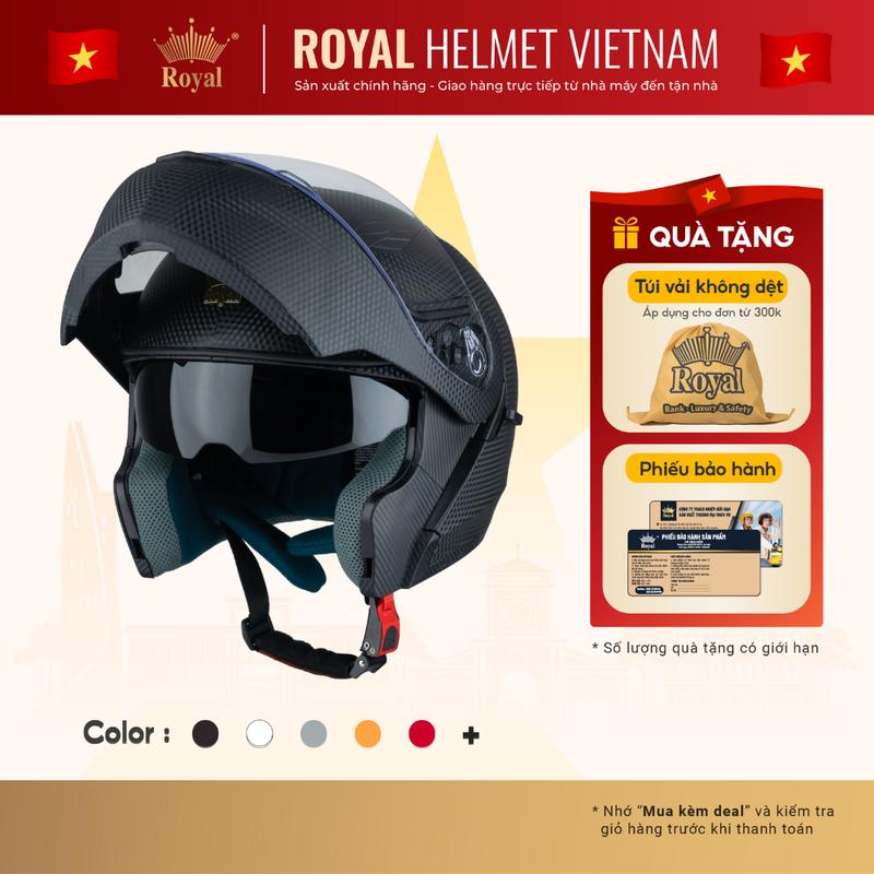 Mũ Bảo Hiểm M179 FullFace Lật hàm Royal Chính Hãng, Mũ Bảo Hiểm Trùm Đầu Chính Hãng, Bảo Hành 12 Tháng | nón Royal Helmet Hàng Chính Hãng Từ Nhà Sản Xuất