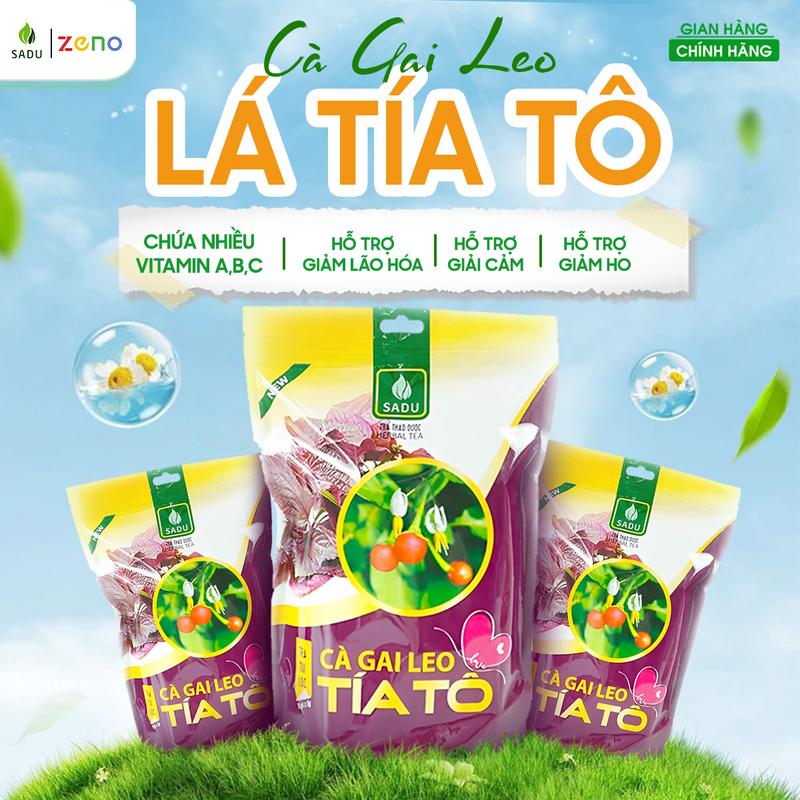 Trà Cà Gai Leo Tía Tô - Hỗ trợ mát gan - gout hạ chỉ số axit urid Tea Chè