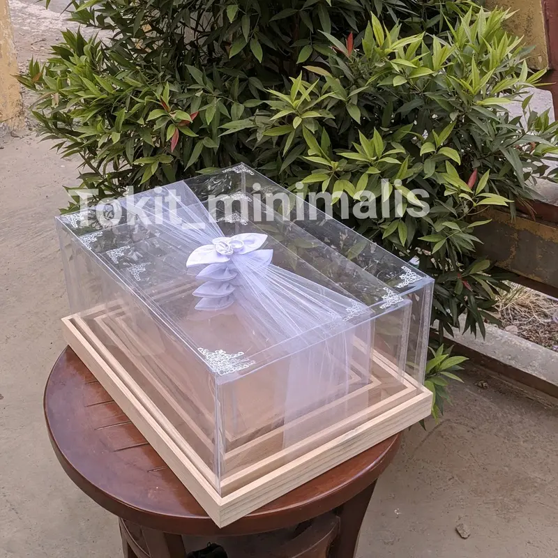 BOX HANTARAN SESERAHAN PERNIKAHAN ( ISI 3 BOX ) PLUS TUTUP MIKA 7