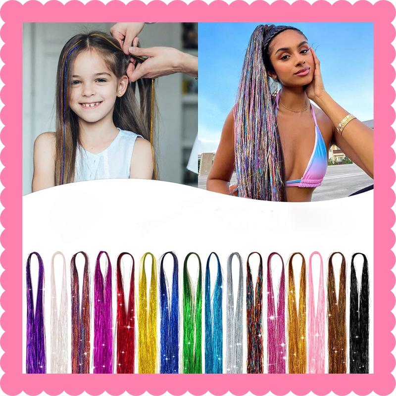 Set 200 sợi kim tuyến nối tóc, tóc kim tuyến dùng để trang trí cho tóc Lấp Lánh Dùng Nối Tóc Cho Nữ Dự Tiệc T21