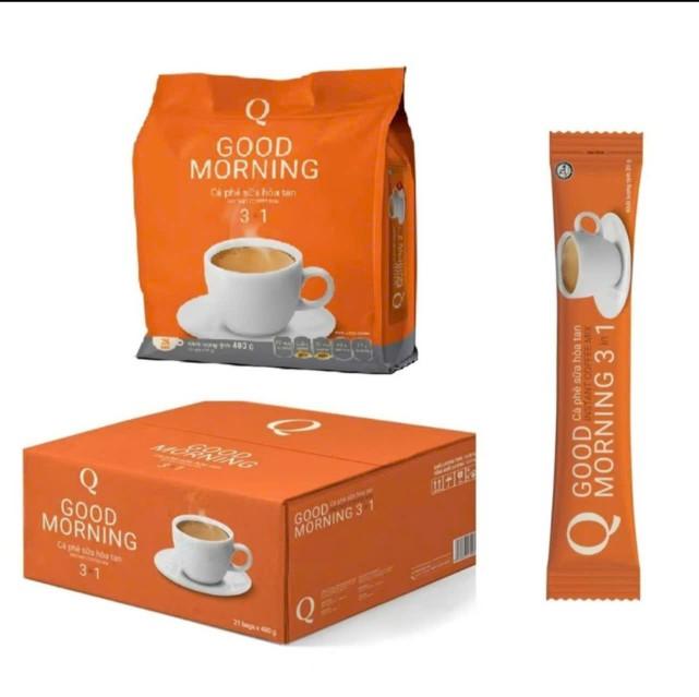 Product Introduction of Comb 5  Coffee Cà Phêbịt cafe Sữa Trần Quang Good Morning(24 gói/20g)cafe phê ống Socola 36