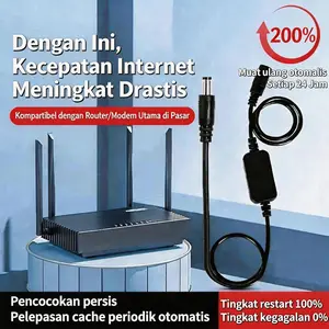 Pengatur waktu router Mati dan reboot cerdas, menghindari kemacetan jaringan Kabel untuk reboot modem optik, Kabel reboot router Kompatibel dengan berbagai router Kabel mati otomatis 24 jam untuk modem optik