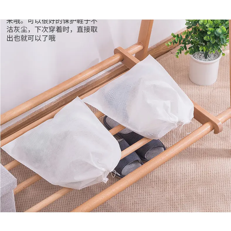 [Combo 10] Túi Đựng Giày, Vật Dụng Cá Nhân Có Dây Rút Đi Du Lịch - Trắng P044 3
