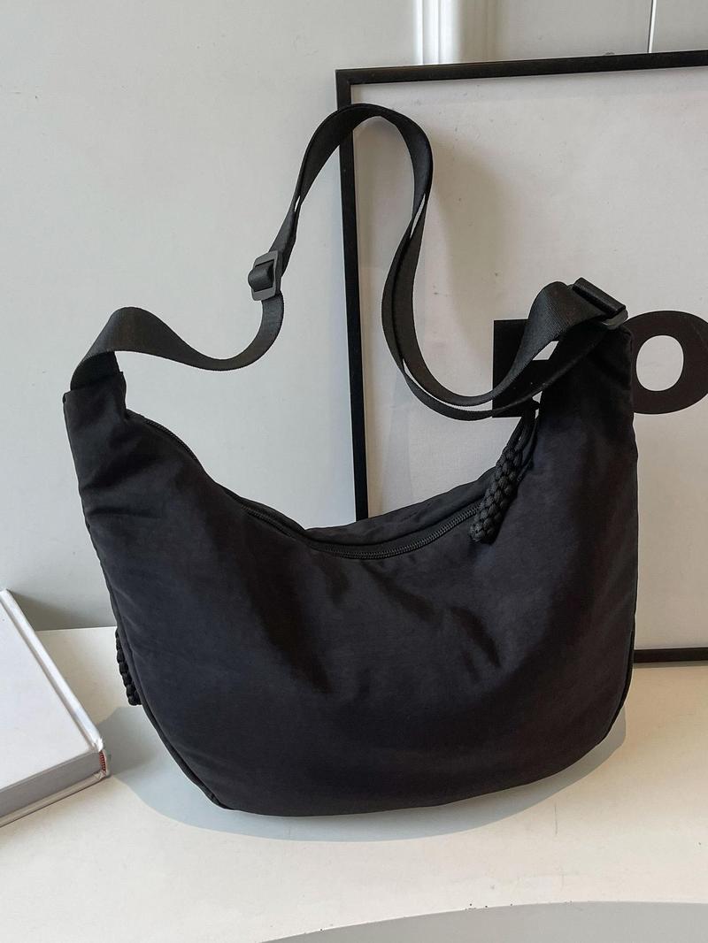Product Introduction of Men's Casual Plain Color Crossbody Bag, Lightweight Shoulder Bag, Fashionable Sling Bag for Daily Commuting & Travel Use 5