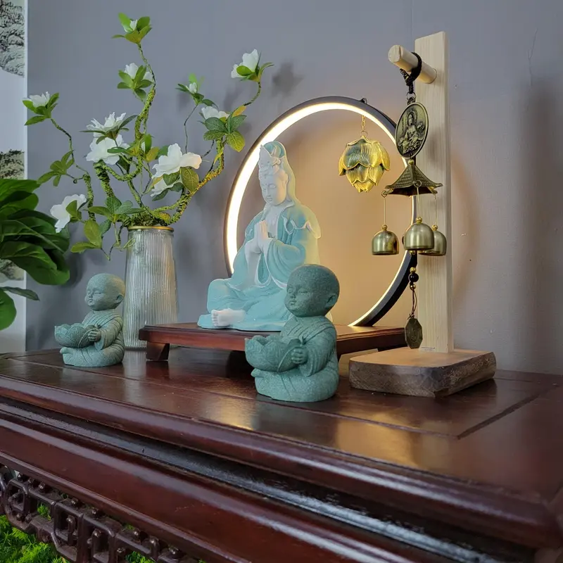 Kệ Treo Chuông Gió, Khánh Liên Hoa, Chậu Cây - Trang Trí Góc Thiền, Decor Nhà Cửa Decor Phòng 6