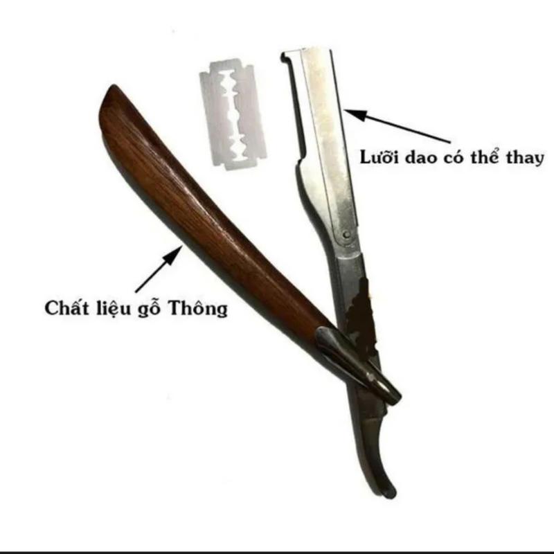 Dao cạo mặt , cạo râu , cạo lông mày cán gỗ và cán inox Cosmetic