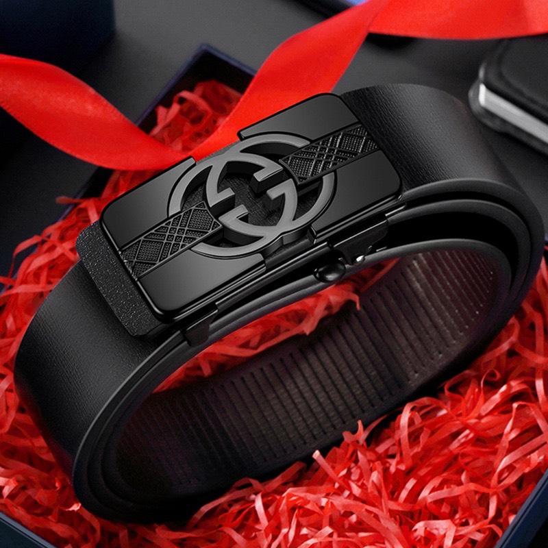  Thắt lưng da nam khóa tự động dây luồn trong mặt kim loại không gỉ kiểu dáng thời trang WYK - 02 