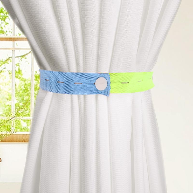 Product Introduction of 10/30Pcs Stretchable Clothes Storag Straps Random Color Adjustable Space Saving Storage Ties with Button Home Cabinet Clothes Organizer 15