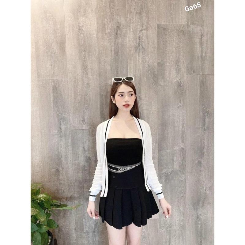 Product Introduction of Áo khoác gân tăm cardigan tay dài chạy viền ga65 15