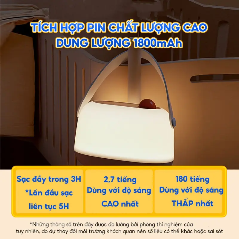 Đèn ngủ bé sơ sinh, đèn ngủ di động, đèn ngủ bỉm sữa, chống ánh sáng xanh, bảo vệ mắt giúp mẹ hút sữa và cho bé ti đêm Phụ Kiện 8