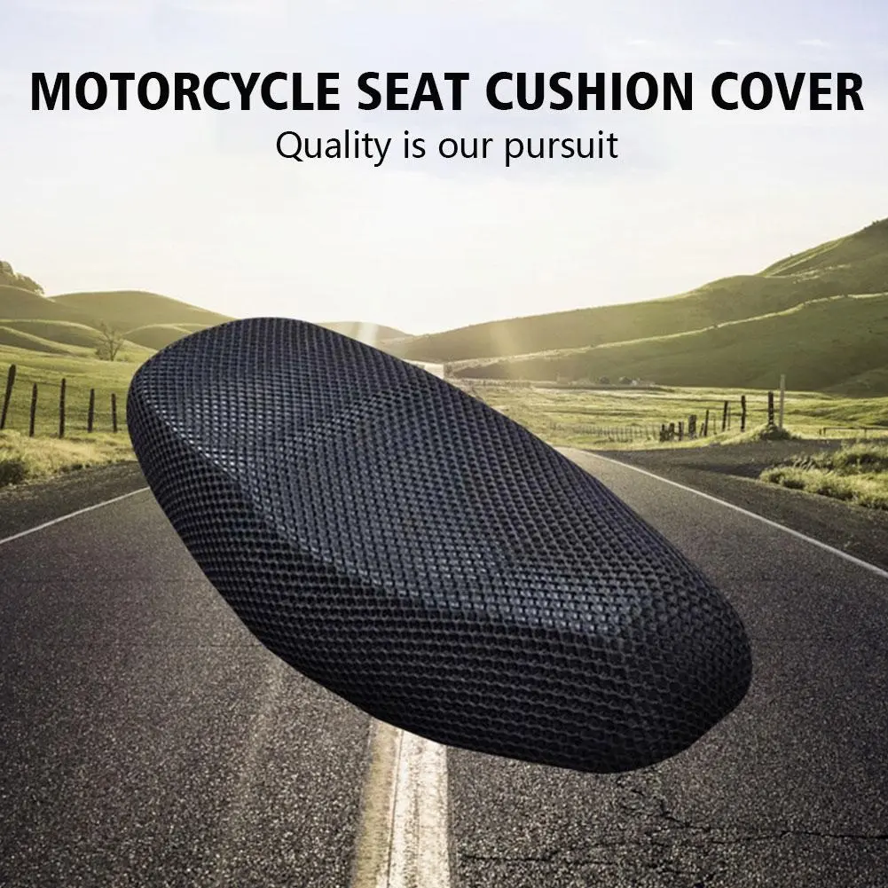Cover Mesh Jok Kursi Motor 3D Jaring Insulasi Panas Pembesaran Lapisan Ganda Size S M L L L - S