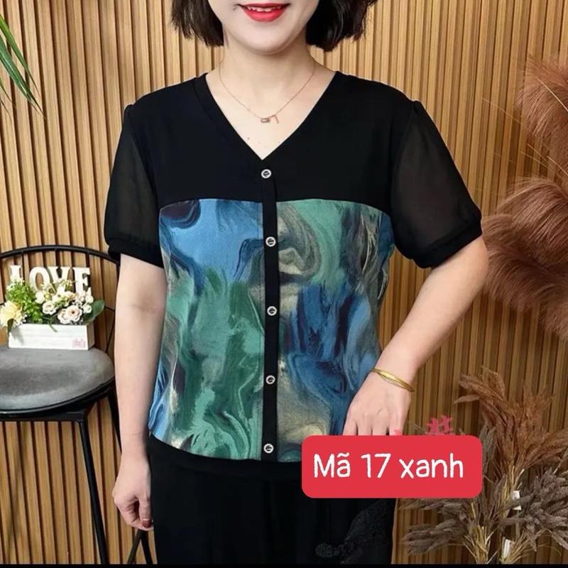 Áo thun nữ cổ tim tay ngắn phối voan phong cách phương Tây - Mã 17 - Women somi hot màu đen đễ thương Top