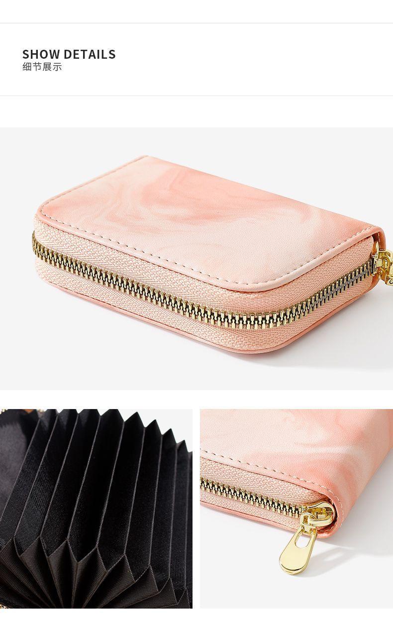 Product Introduction of 2025 New Small Exquisite Mini Accordion Card Holder for Women Gradient Dyeing Multi-Card Slot Student Zipper Coin Purse Trendy 5