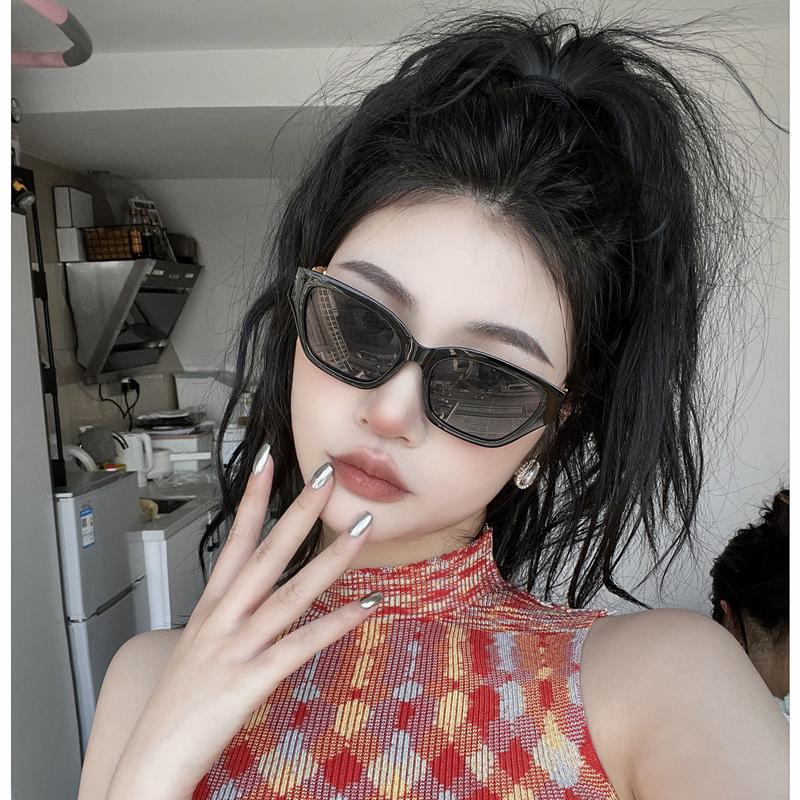 Kính Râm Mắt Mèo, Thương Hiệu Sang Trọng Đơn Giản, Phong Cách Y2K Hip Pop, Kính Mắt Nữ Nam Unisex, Kính Râm UV400, Thời Trang 2