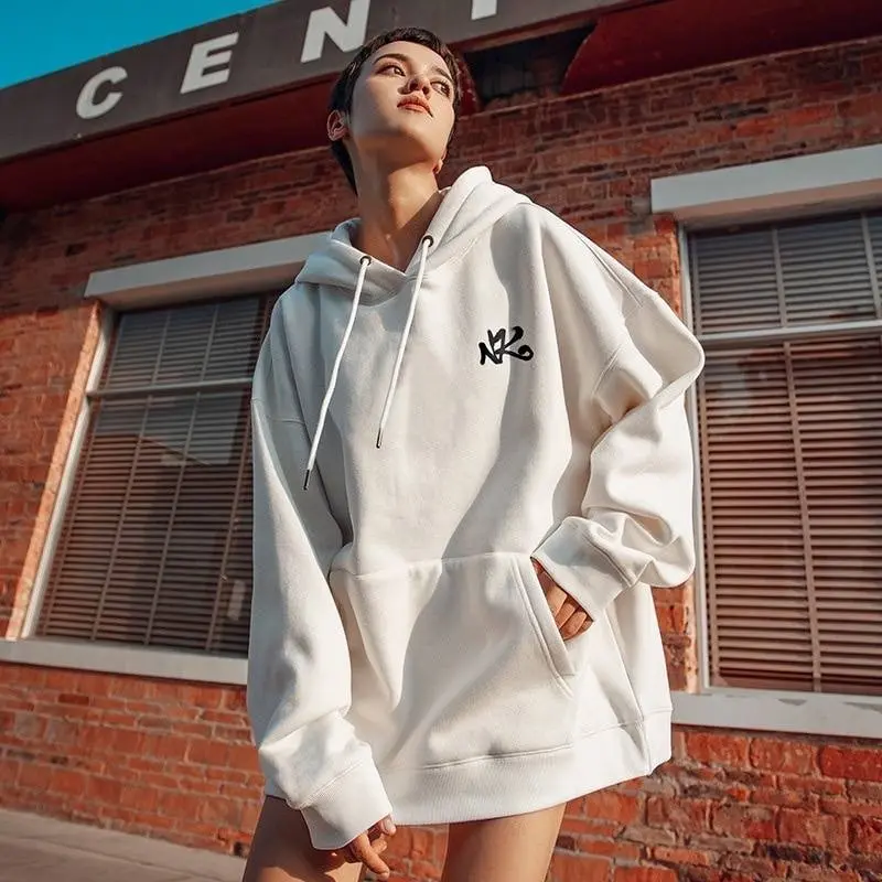 hoodie cowok jepang distro hitam fleece keren jumbo bigsize S M L XL Hitam Nyaman Panjang Tebal Kaos Tangan Sweater Pria Sablon 2