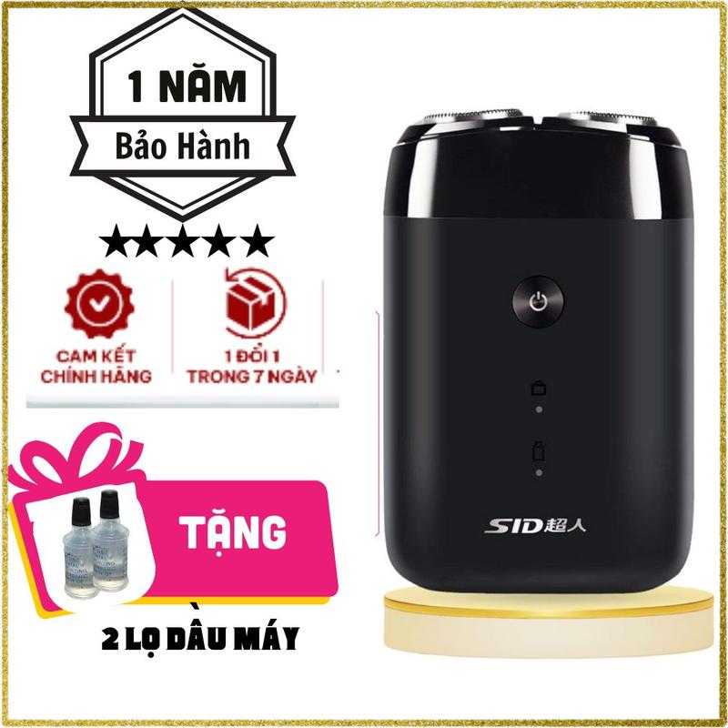 Máy cạo râu SID RS210 và RS215, máy cạo râu mini cao cấp, sạc Type C, chống nước IPx7