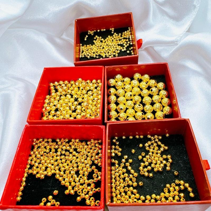 Bi xỏ chuỗi size 2.5mm-3mm-5mm-8mm • V,àng 610 (Dùng để xỏ chuỗi vòng đá phong thủy, ngọc trai, trầm)