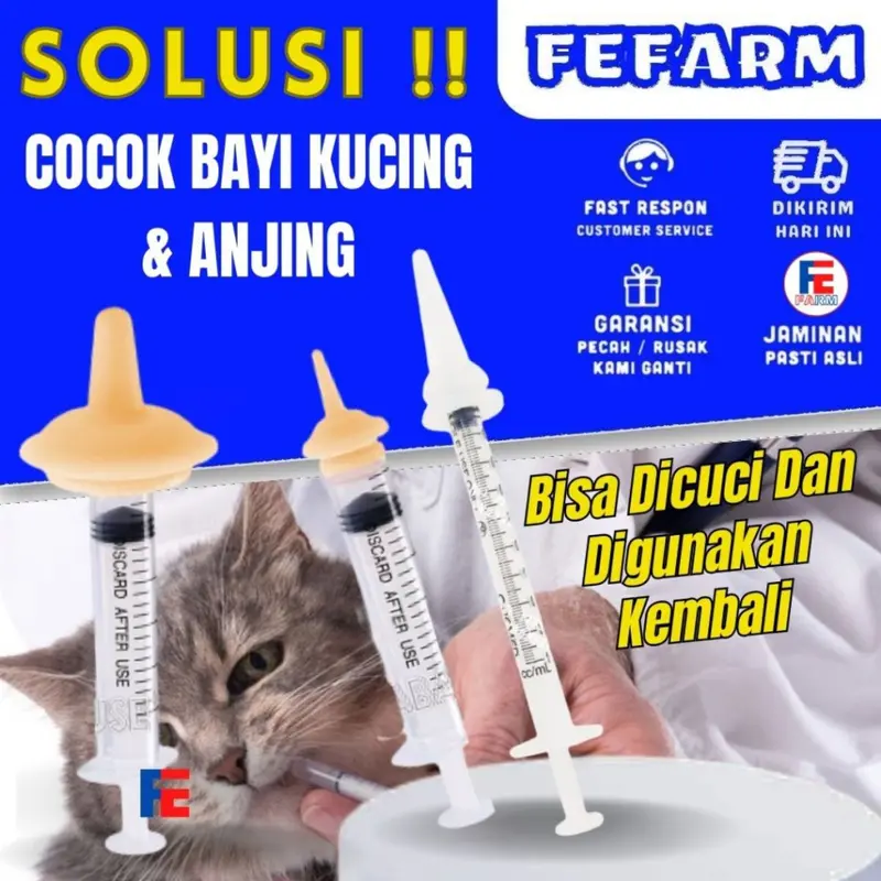 PET MIRACLE NIPPLE KITTEN ANAK KUCING DOT DODOT EMPENG SUSU BAYI KUCING BARU LAHIR FEFARM 0