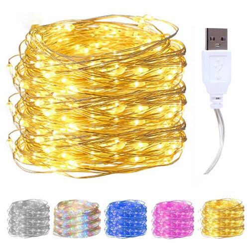 Vòng Hoa Đèn LED Dây, Câu Chuyện Cổ Tích, Giáng Sinh, Dây Đồng, Cho Đám Cưới