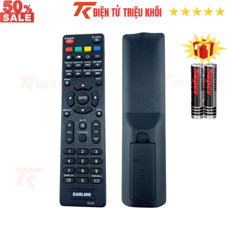 Remote điều khiển tivi DARLING Mã 04, điều khiển TV DARLING các dòng tivi Internet - Tặng kèm pin - Điện Tử Triệu Khôi 4