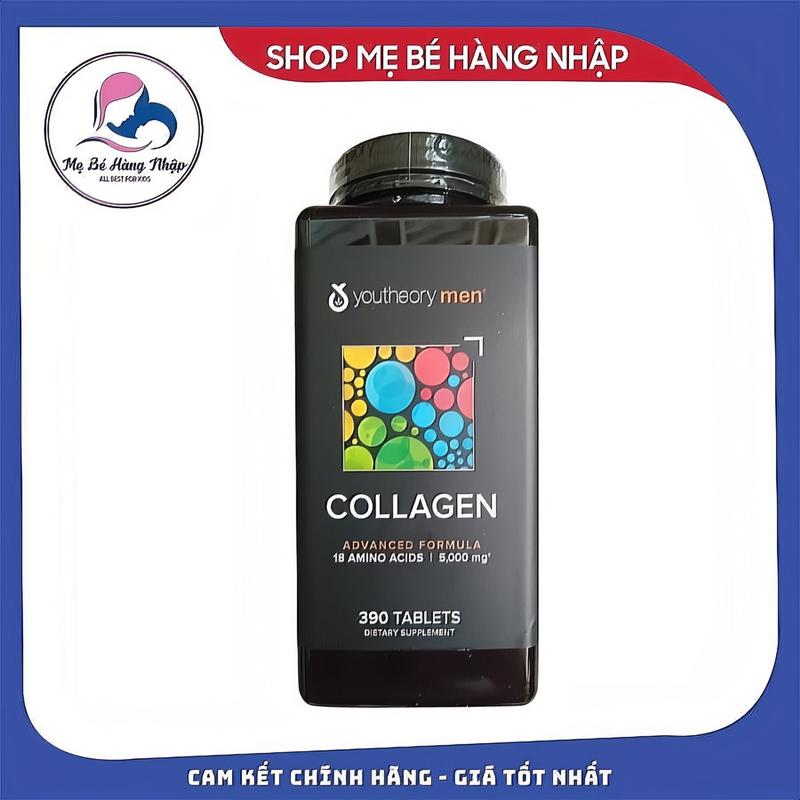 Viên Uống Collagen Cho Nam Youtheory Men's Collagen Advanced Formula Type 1,2&3