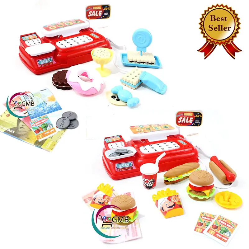 MAINAN ANAK LK21 KASIR BURGER JUNK FOOD MAINAN CASH REGISTER LK21/22 2