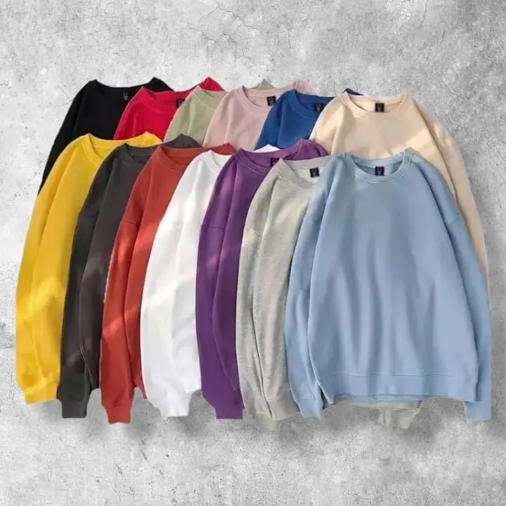 Cazta Crewneck Basic Polos Pria dan Wanita