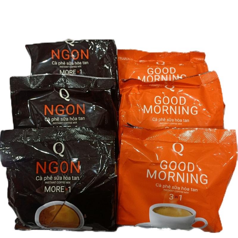 6 bịt cafe Trần Quang 3 cam+3 ngon đen 24 gói x 20 gam - Cà phê sữa đậm vị sữa hợp khẩu vị - Coffee