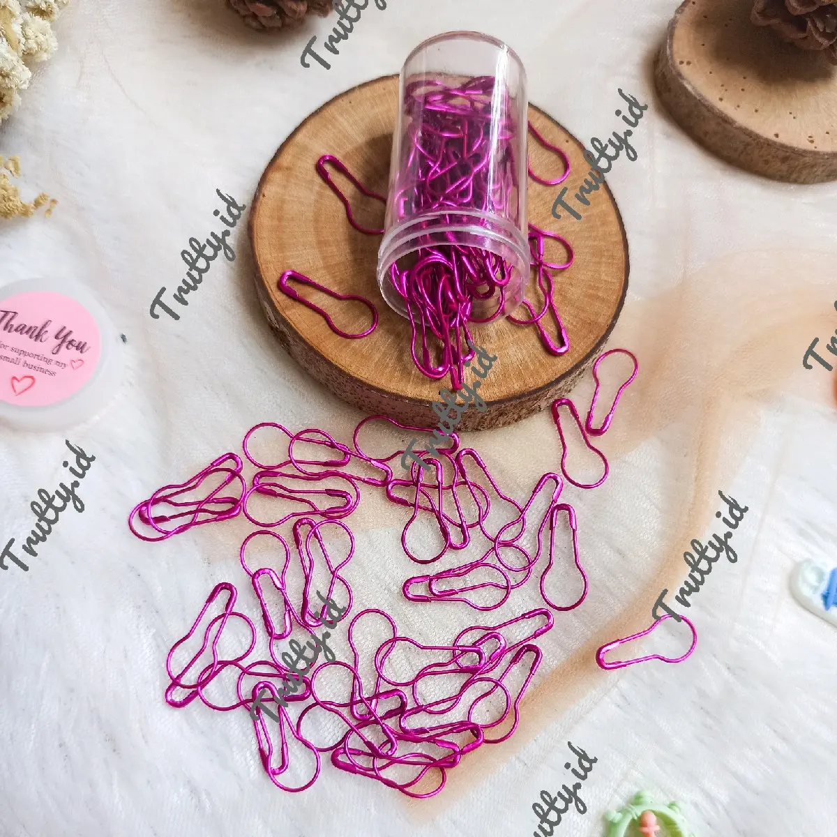 peniti bohlam MAGENTA / peniti labu / peniti terong / anti nyangkut / safety pins Jilbab