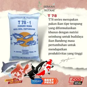 Pelet Ikan Pakan Ikan CP PRIMA T78 (10 kg) nila, mas, patin, bandeng, gurame, dan lele