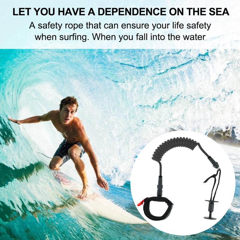 Product Introduction of 5 FT Surfboard Leash Stand Up Paddle Board Leg Rope Wrist Strap Coiled Rope Surfboards Replacement TPU Safe Water Sports Accessories for Paddleboard Shortboard Longboard (Black Orange) je22R 29