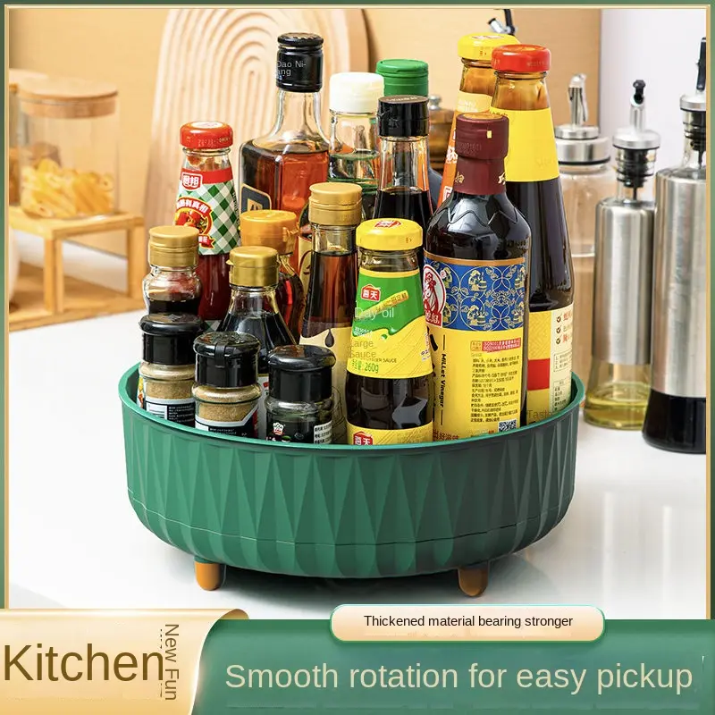 Rotating Spice Rack 360 Degree Kitchen Special Sauce Vinegar Seasoning Storage Box Household Essential Tool -B179
