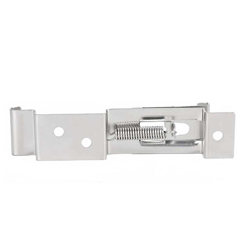WL 2Pcs Stainless Steel Car Rectangular License Plate Spring Loaded Bracket Cars Frame Holder Clamps Trailer Number Plate Clips #476870 5