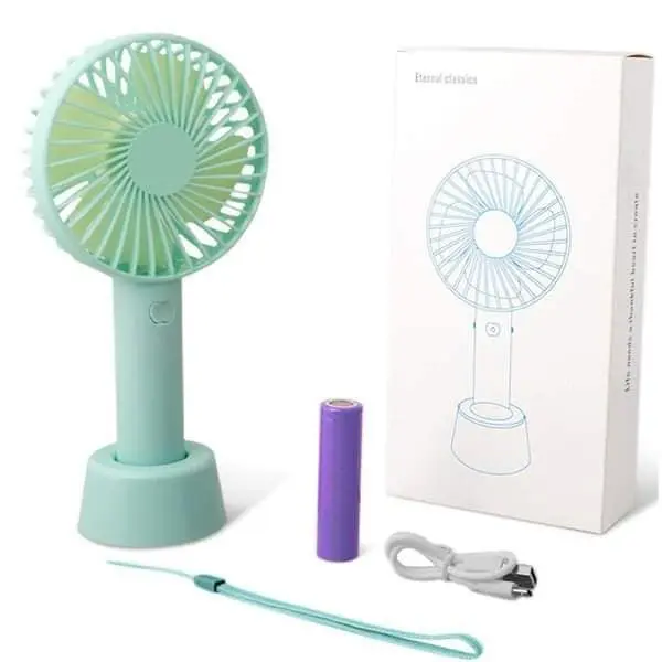 Quạt Mini Cầm Tay Gập Gọn – 3 Chế Độ Gió, Pin Sạc 1200mAh, Mang Đi Mọi Nơi 6
